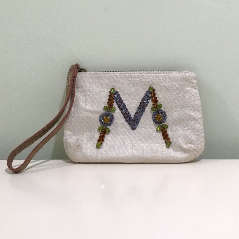 Anthropologie Miss Albright Sequin M Wristlet Bag